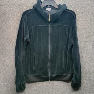 Juicy Contour Y2K Women Zip Velour Track Hood Jacket